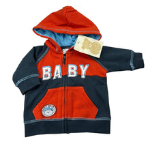 Load image into Gallery viewer, Boys Baby Biz, fleece lined zip hoodie / sweater, NEW, size 000,  