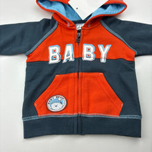 Load image into Gallery viewer, Boys Baby Biz, fleece lined zip hoodie / sweater, NEW, size 000,  