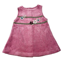 Load image into Gallery viewer, Girls Baby World, embroidered velour dress, GUC, size 000, L: 32cm