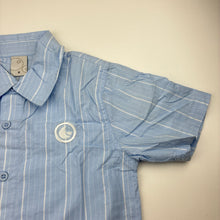 Load image into Gallery viewer, Boys Target, blue cotton short sleeve shirt, surf, EUC, size 6,  