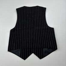 Load image into Gallery viewer, Boys Denis Tang Fashion, black pin stripe formal / wedding vest, EUC, size 00,  