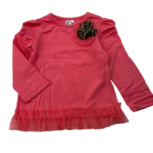 Load image into Gallery viewer, Girls Target, pink long sleeve t-shirt / top, tulle trim, GUC, size 1,  