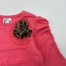 Load image into Gallery viewer, Girls Target, pink long sleeve t-shirt / top, tulle trim, GUC, size 1,  