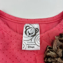 Load image into Gallery viewer, Girls Target, pink long sleeve t-shirt / top, tulle trim, GUC, size 1,  