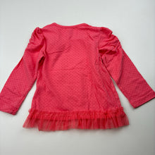 Load image into Gallery viewer, Girls Target, pink long sleeve t-shirt / top, tulle trim, GUC, size 1,  