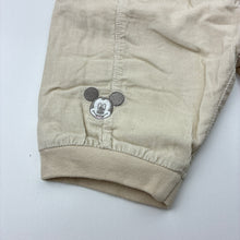 Load image into Gallery viewer, Unisex Disney Baby, cotton lined corduroy pants, elasticated, GUC, size 00,  