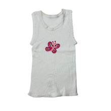 Load image into Gallery viewer, Girls Tiny Little Wonders, white ribbed cotton singlet top, EUC, size 000,  