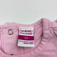 Load image into Gallery viewer, Girls H+T, pink cotton embroidered top, GUC, size 00,  