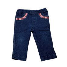 Load image into Gallery viewer, Girls Jack &amp; Milly, embroidered stretch denim pants, elasticated, GUC, size 0,  