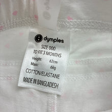 Load image into Gallery viewer, Girls Dymples, soft stretchy ruffle leggings / bottoms, EUC, size 000,  