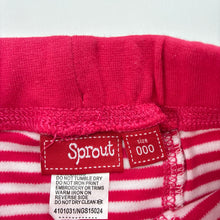 Load image into Gallery viewer, Girls Sprout, soft stretchy stripe leggings / bottoms, EUC, size 000,  