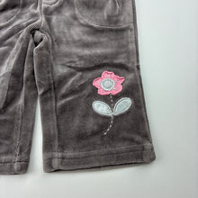 Load image into Gallery viewer, Girls Pumpkin Patch, velour pants / bottoms, elasticated, EUC, size 000,  