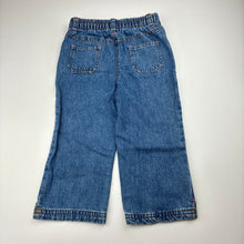 Load image into Gallery viewer, Girls H+T, blue denim jeans, elasticated, Inside leg: 29cm, GUC, size 2,  