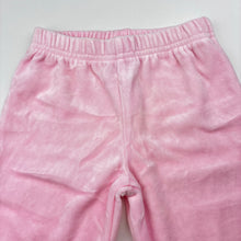 Load image into Gallery viewer, Girls Target, pink velour pants / bottoms, elasticated, GUC, size 00,  