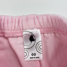 Load image into Gallery viewer, Girls Target, pink velour pants / bottoms, elasticated, GUC, size 00,  