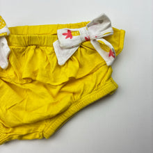 Load image into Gallery viewer, Girls Babies R Us, yellow cotton ruffle bloomers, EUC, size 00,  