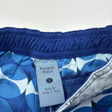 Load image into Gallery viewer, Boys Pumpkin Patch, blue lightweight board shorts, adjustable, EUC, size 1,  