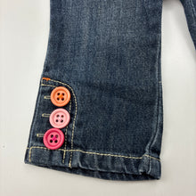 Load image into Gallery viewer, Girls Gymboree, dark denim jeans, elasticated, GUC, size 0,  