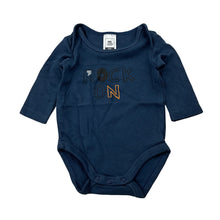 Load image into Gallery viewer, Boys Kids &amp; Co, blue cotton long sleeve bodysuit / romper, GUC, size 000,  