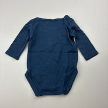 Load image into Gallery viewer, Boys Kids &amp; Co, blue cotton long sleeve bodysuit / romper, GUC, size 000,  