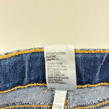 Load image into Gallery viewer, Girls H&amp;T, blue stretch denim jeans, adjustable, Inside leg: 27cm, EUC, size 1,  