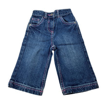 Load image into Gallery viewer, Girls George, blue denim jeans, elasticated, GUC, size 0,  