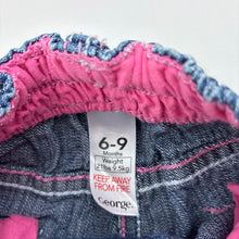 Load image into Gallery viewer, Girls George, blue denim jeans, elasticated, GUC, size 0,  