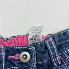 Load image into Gallery viewer, Girls George, blue denim jeans, elasticated, GUC, size 0,  