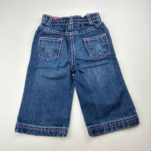 Load image into Gallery viewer, Girls George, blue denim jeans, elasticated, GUC, size 0,  