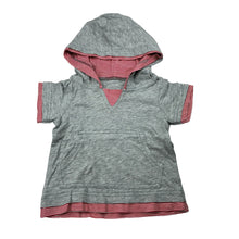 Load image into Gallery viewer, Boys Mix Baby, grey cotton hooded tee / top, GUC, size 000,  