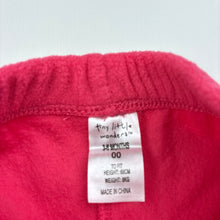 Load image into Gallery viewer, Girls Tiny Little Wonders, pink fleece pants / bottoms, elasticated, EUC, size 00,  