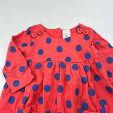 Load image into Gallery viewer, Girls Charlie &amp; Me, cotton long sleeve dress, EUC, size 00, L: 35cm