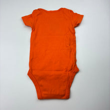Load image into Gallery viewer, Boys Carter's, orange soft cotton bodysuit / romper, GUC, size 000,  