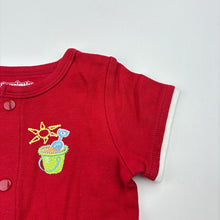Load image into Gallery viewer, Boys Garanimals, red cotton romper, crab, GUC, size 000,  
