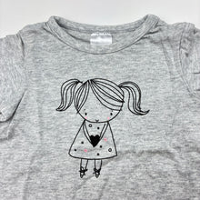 Load image into Gallery viewer, Girls Tiny Little Wonders, grey cotton t-shirt / top, GUC, size 00,  