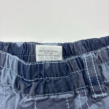 Load image into Gallery viewer, Boys Target, blue cotton camo print cargo shorts, elasticated, GUC, size 00,  
