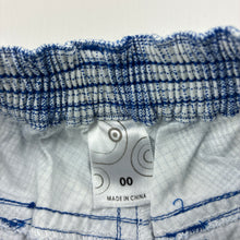 Load image into Gallery viewer, Boys Target, blue check cotton shorts, elasticated, EUC, size 00,  