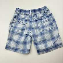 Load image into Gallery viewer, Boys Target, blue check cotton shorts, elasticated, EUC, size 00,  