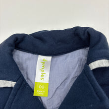 Load image into Gallery viewer, Boys Dymples, navy soft cotton lightweight jacket, GUC, size 00,  