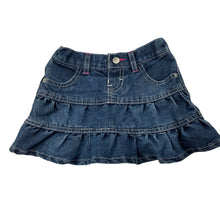Load image into Gallery viewer, Girls H&amp;T, dark denim skirt, adjustable, GUC, size 2,  