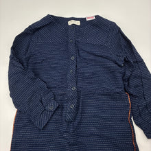 Load image into Gallery viewer, Girls MNG, navy &amp; white stripe viscose jumpsuit, GUC, size 2-3,  