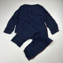 Load image into Gallery viewer, Girls MNG, navy &amp; white stripe viscose jumpsuit, GUC, size 2-3,  