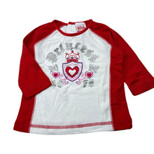 Load image into Gallery viewer, Girls Kids Stuff, red &amp; white long sleeve t-shirt / top, EUC, size 0,  