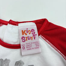 Load image into Gallery viewer, Girls Kids Stuff, red &amp; white long sleeve t-shirt / top, EUC, size 0,  