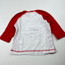 Load image into Gallery viewer, Girls Kids Stuff, red &amp; white long sleeve t-shirt / top, EUC, size 0,  