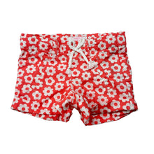 Load image into Gallery viewer, Girls Pumpkin Patch, lightweight floral cotton shorts, adjustable, EUC, size 000,  