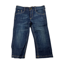 Load image into Gallery viewer, Girls Mother Care, embroidered stretch denim jeans, adjustable, Inside leg: 28cm, EUC, size 1,  