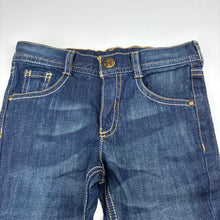 Load image into Gallery viewer, Girls Mother Care, embroidered stretch denim jeans, adjustable, Inside leg: 28cm, EUC, size 1,  