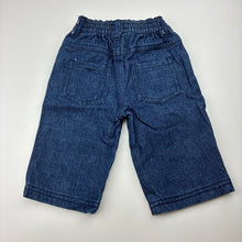 Load image into Gallery viewer, Girls Minipie, blue denim pants, elasticated, EUC, size 00,  