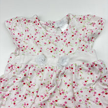 Load image into Gallery viewer, Girls Lullaby, floral tiered dress, GUC, size 0, L: 35cm